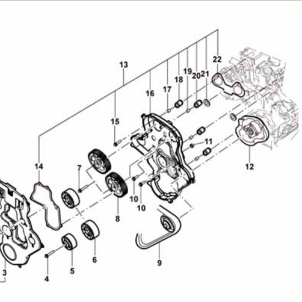 ZX auto parts Terralord Timing belt   BQ1035 pickup spare parts